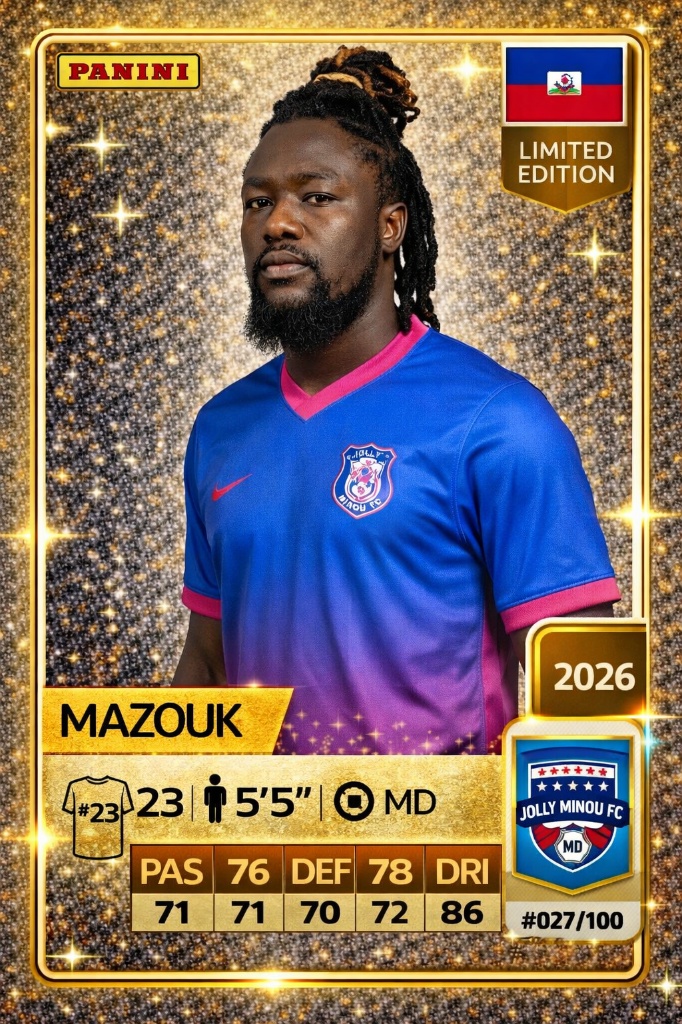 Mazouk in the team photo